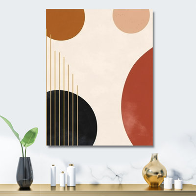 «Beige Minimal Boho», art mural en métal minimaliste