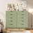 Fluted 5 Drawer Storage Dresser, Tall Modern Chest With Ample Deep Drawers And Wide Top, Wooden Organizer For Living Room, Hallway, And Kids Room-1607879932
