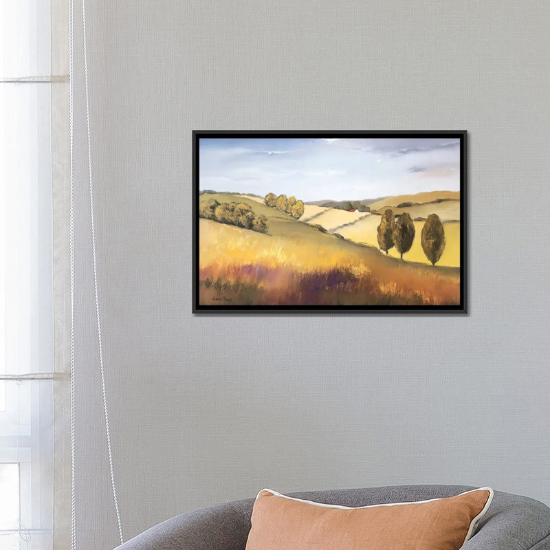 « the cotswold ii », reproduction sur toile, H 18 po x l 26 po x P 1,5 po, Toile avec cadre noir, Pas de tapis