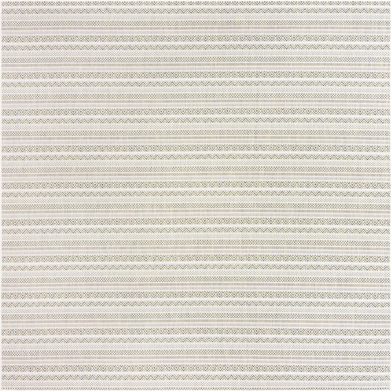 Striped Indoor / Outdoor Rug, Square 10'