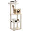 Arbre à chat 56,3 pouces en bois multi-niveaux recouvert de sisal