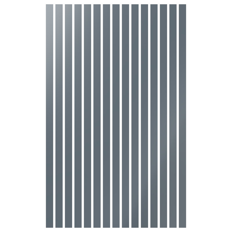 Adjustable Acrylic Slat Wall Panel Kit, 94" H x 45" W, Dark Grey
