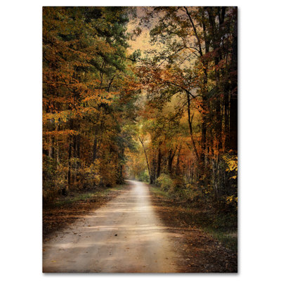 Art mural sur toile tendue - «Autumn Forest 3» par Jai Johnson, décoration murale pour le salon, la chambre à coucher ou le bureau - 35 x 47