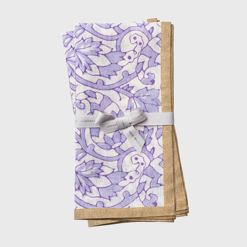 Linen Square Napkins, Lilac