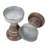 2 Pack Decorative Candle Holders Pedestal Rustic Wood with Galvanized Plate-233730938