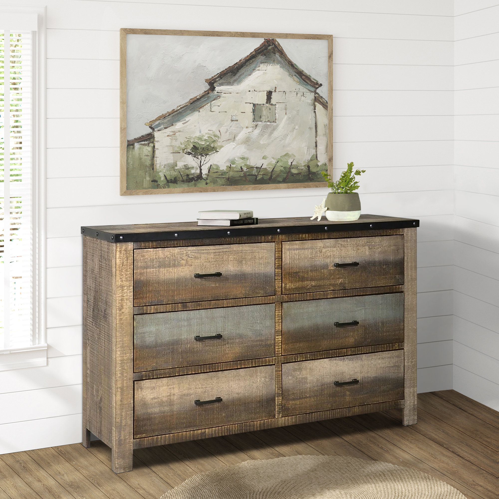 Foundry Select Gideon Portsmouth 6 Drawer Double Dresser | Wayfair