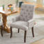 Chaise d'appoint rembourrée avec pieds courbés-343496352