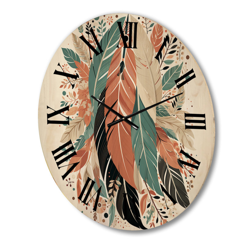 Horloge murale en bois massif Marjan, Grand