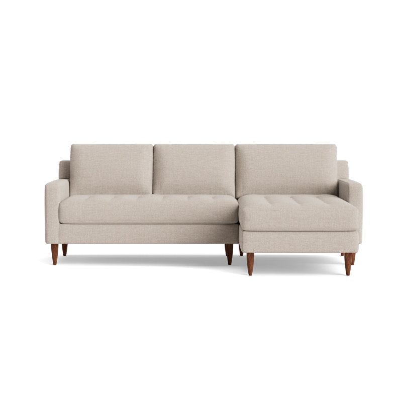 MCM Chaise Sectional, Performance Weave - Natural, Right Hand Facing