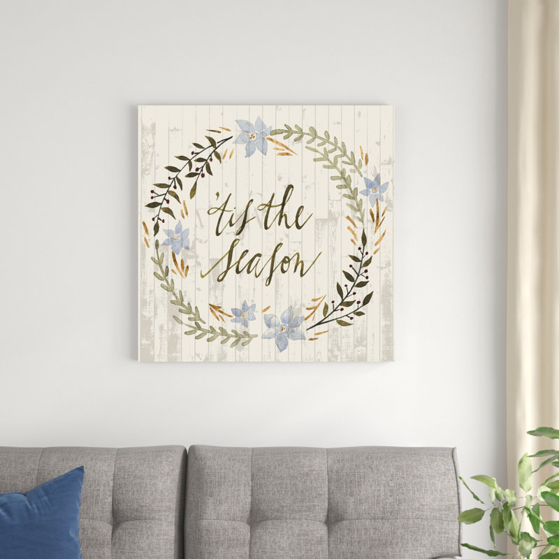 «Rustic Christmas IV» par Grace Popp - reproduction d'art sur toile tendue, H 30 po x l 30 po