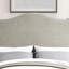 Tête de lit capitonnée et capitonnée, tête de lit en bois massif avec pieds en bois, tête de lit en tissu au design moderne-579008697-579008699