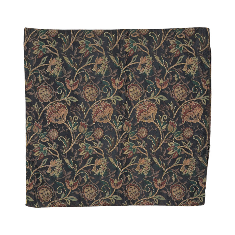 Ambros Floral Brown Square Throw Cushion