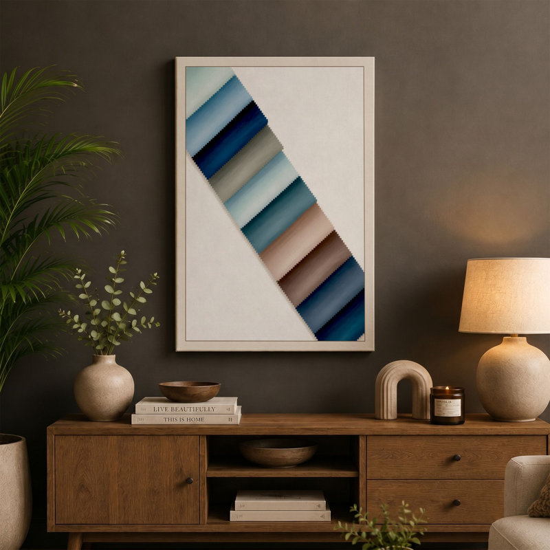 Material Palette Study Minimalist - Wrapped Canvas, 24x16 - 61.0 x 40.6 cm, White Border