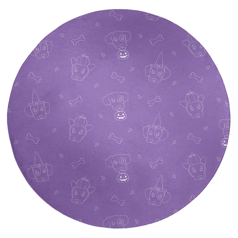 Chenille Indoor Rug, Round 5'