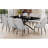Dushaj 8 - Person Glass Top Four Leg Dining Set
