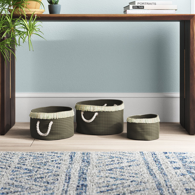 Ensemble de paniers en tissu 3 pièces