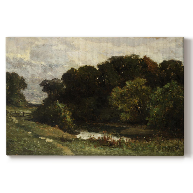 "Vintage Landscape - DLLX III" sur, Toile tendue, H 9 po x l 13 po x P 1,5 po