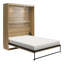 Makassar Murphy Bed with Gallery Shelf & Touch Sensor LED Lighting-92718668-92762956