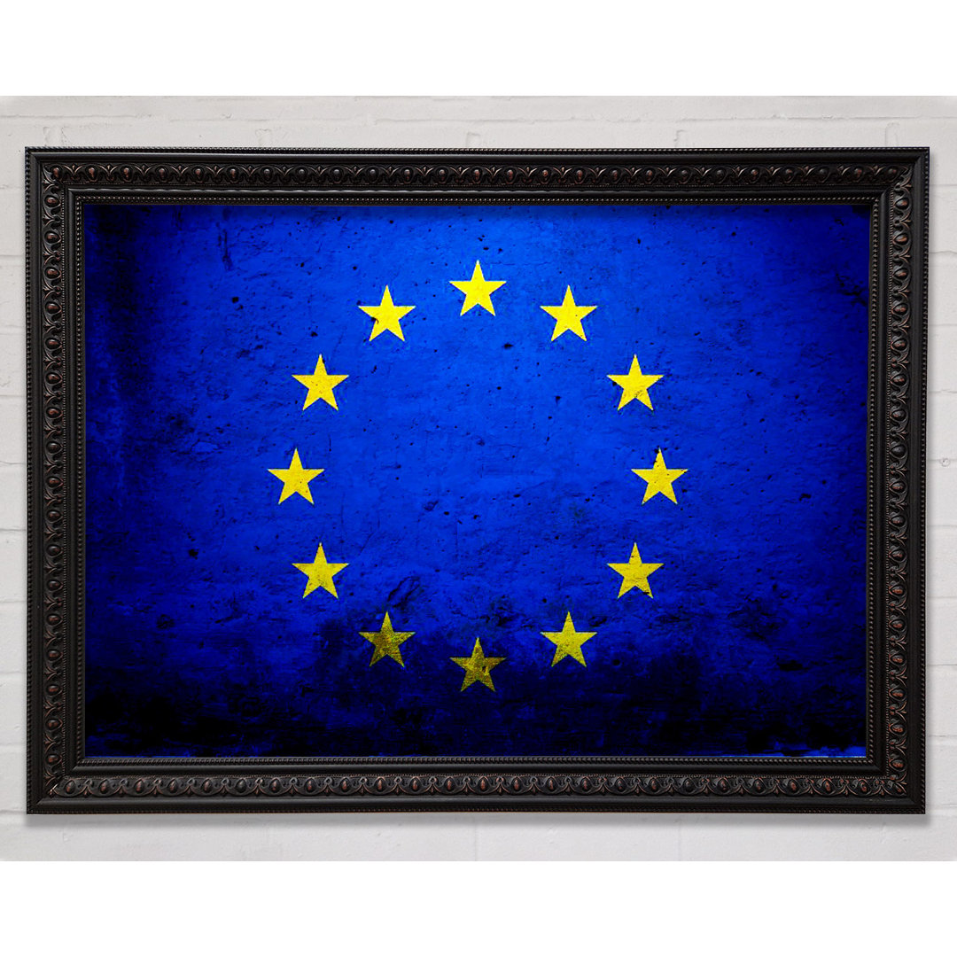 Eu Flagge - Einzelner Bilderrahmen Kunstdrucke