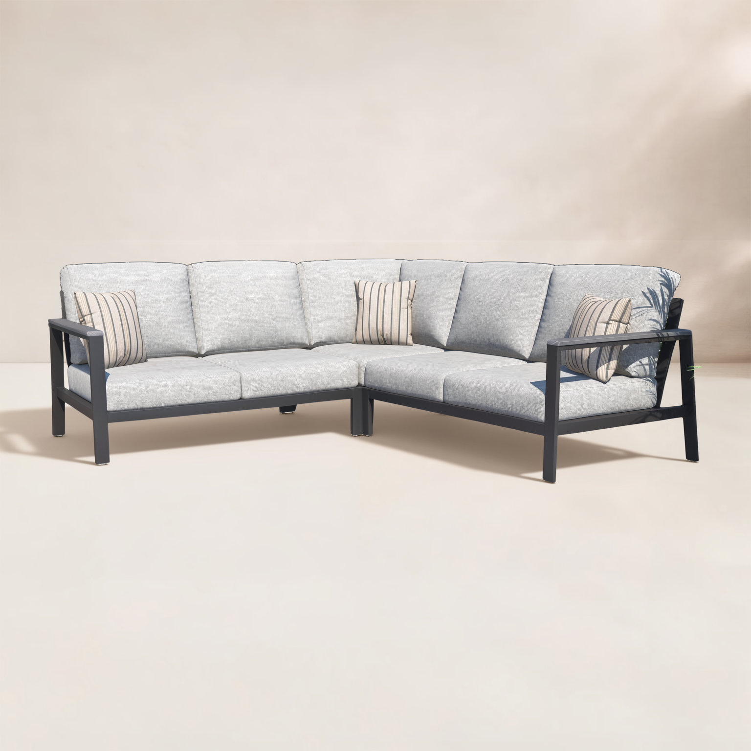 Townsend 87" Sunbrella® Patio Sectional, Canvas Granite Sunbrella® Canvas