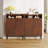 Brulee Modern Style 20 Pairs Tipping Bucket Shoe Storage Cabinet with 2-Storage Shelve, Fluted Shoe Storage Organizer Unit with 2 Flip Drawers & Hidden Storage For Entryway-1273747959