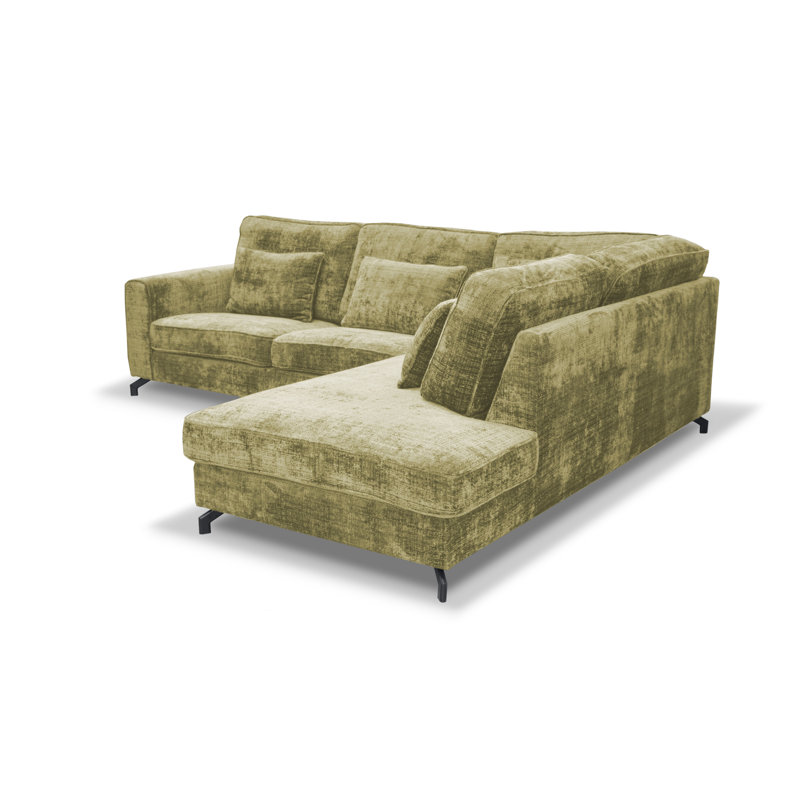 5 Seater Sofa & Chaise, Green