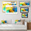 «Yellow and Blue Storm Impression», reproduction sur toile flottante-1524915200-1524915320