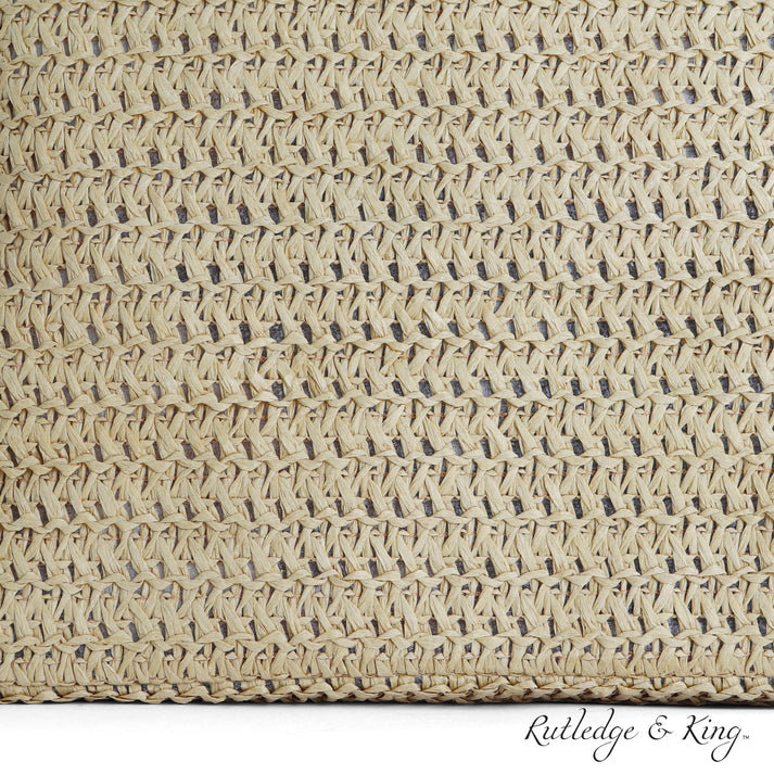 Sac fourre-tout pique-nique en paille - simple, Brun, 1