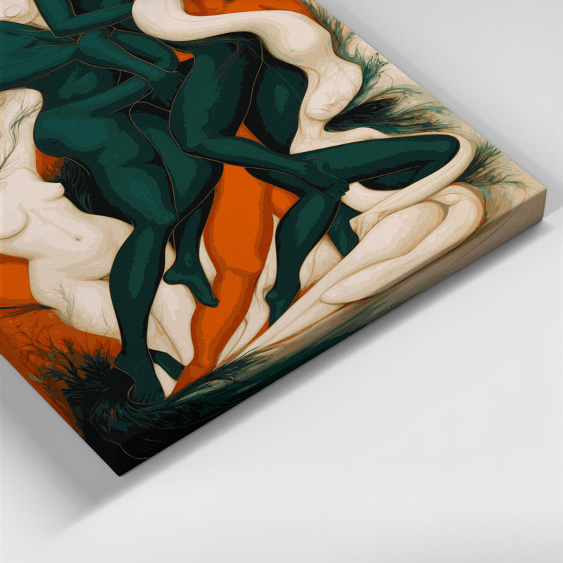 Abstract Figurative 70 Green Canvas Wall Art