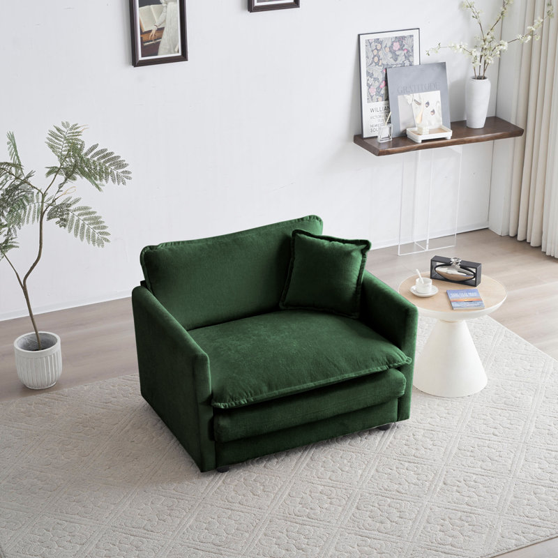 Canapé en chenille 111,5 po Taley, Vert
