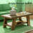 Rustic Tea Table,Spacious Coffee Table,2-Tier Center Table