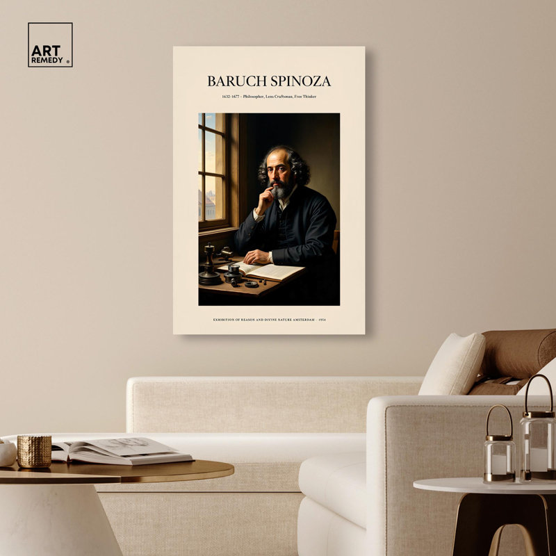 Philosopher Spinoza, Toile tendue avec châssis, H 24 po x l 16 po