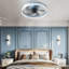 Ventilateurs de plafond avec lumières à DEL à intensité variable, installation encastrée de ventilateurs de plafond modernes et minces