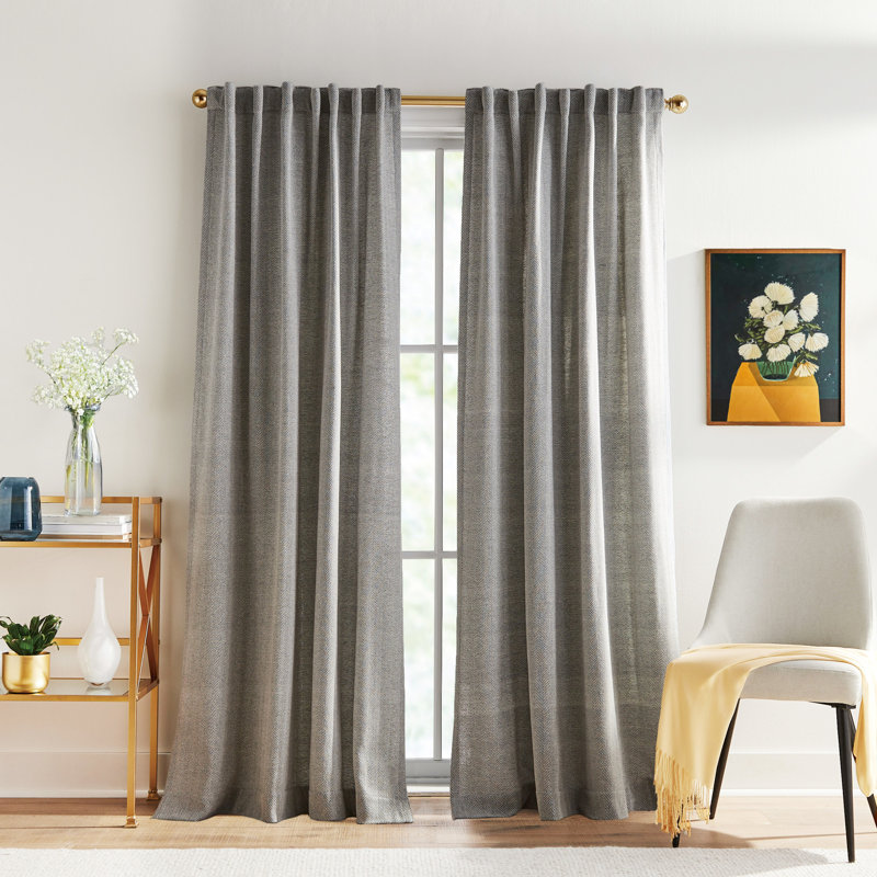 Paire de rideaux Peri Home (ensemble de 2), Gris, l 50 po x L 96 po
