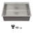 36 X 22 X 9 Inch Kitchen Sink Drop In 16 Gauge Stainless Steel 36" Single Bowl Topmount Kitchen Sink Basin