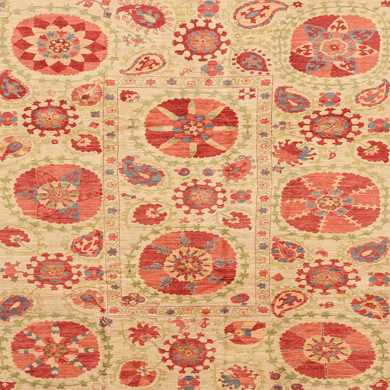 Tapis abstrait moderne 3908, Carré 3 pi