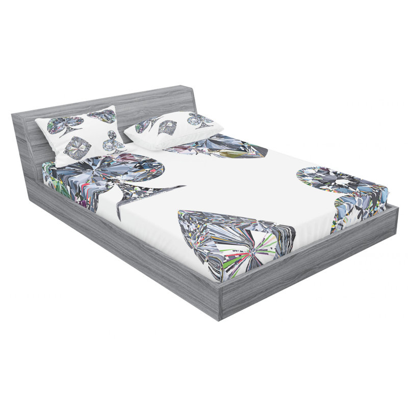 Microfiber Sheet Set, Queen Sheet Set with Fitted Sheet
