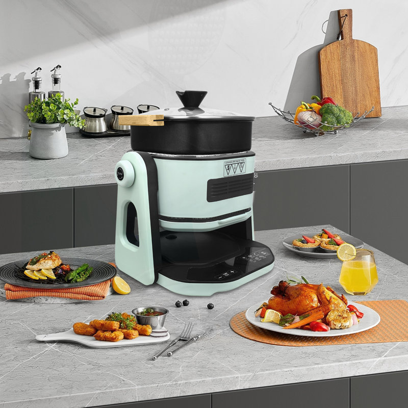 Large 5-Quart Capacity Air Fryer, Green