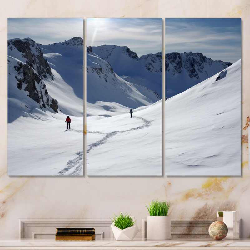 Winter Mountain Top IV sur toile, 3 pièces, H 28 po x l 36 po x P 1 po
