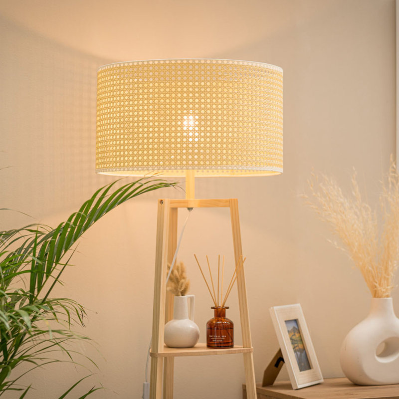 Adharv 138cm Natural Tripod Floor Lamp, Yes