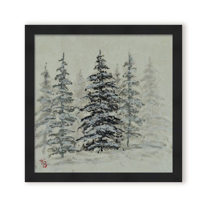 Nature Inspired "Serene Grove" Canvas Wall Art By , 30" H x 30" W, Framed Print, White