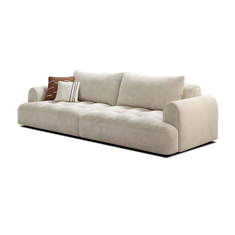 Coussin modulaire beige en polyester, H 27,17 po x l 86,61 po x P 38,19 po