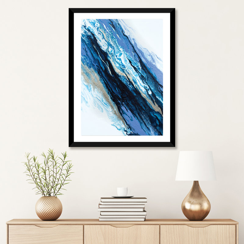 Givre - reproduction d'art, Papier encadré noir, H 32 po x l 24 po x P 1 po