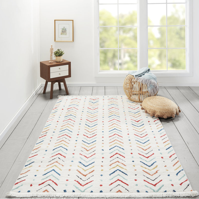 Machine Made Power Loom Polyester/Polypropylene Area Rug in Multicolor, Rectangle 9'10" x 12'10"