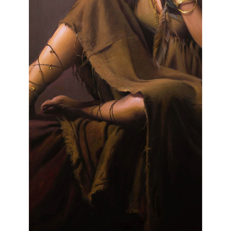 Femme assise décontractée | Huile sur toile | Par Mahesh Soundatte