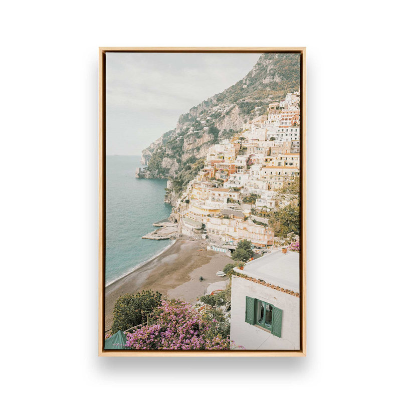 Impression sur toile Seaside Heights, Cadre américain en érable flottant, H 18,75 po x l 12,75 po x P 1,75 po