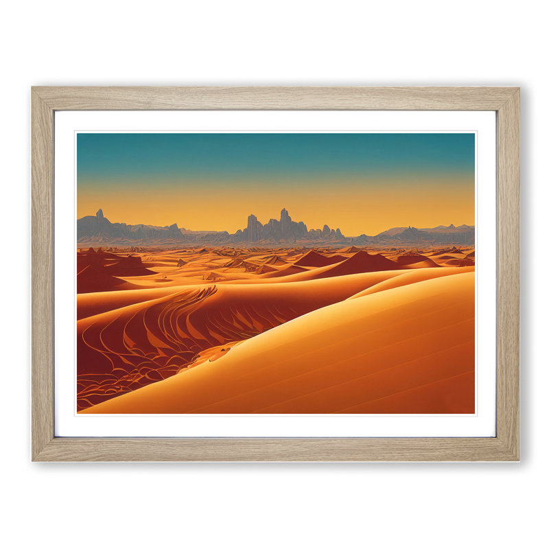 Angelical Desert - Framed Print, Oak, 46cm H x 64cm W x 2cm D