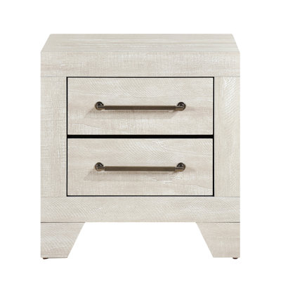 Nightstand With 2 Drawers, Bedroom Wooden Frame Bedside Table