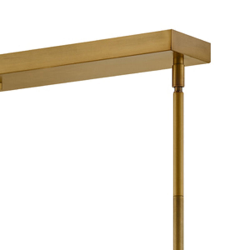 Cecily Heritage Brass LED Kitchen Island Pendant with Clear Crystal