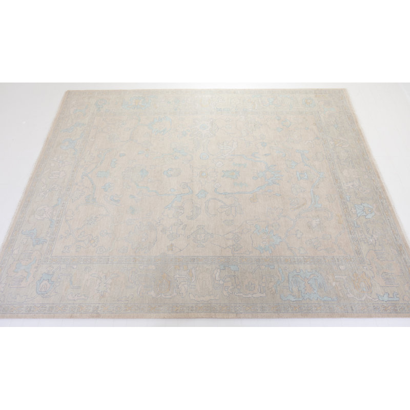 Bunny Hand Knotted Wool Abstract Area Rug, Rectangle 10' x 14'